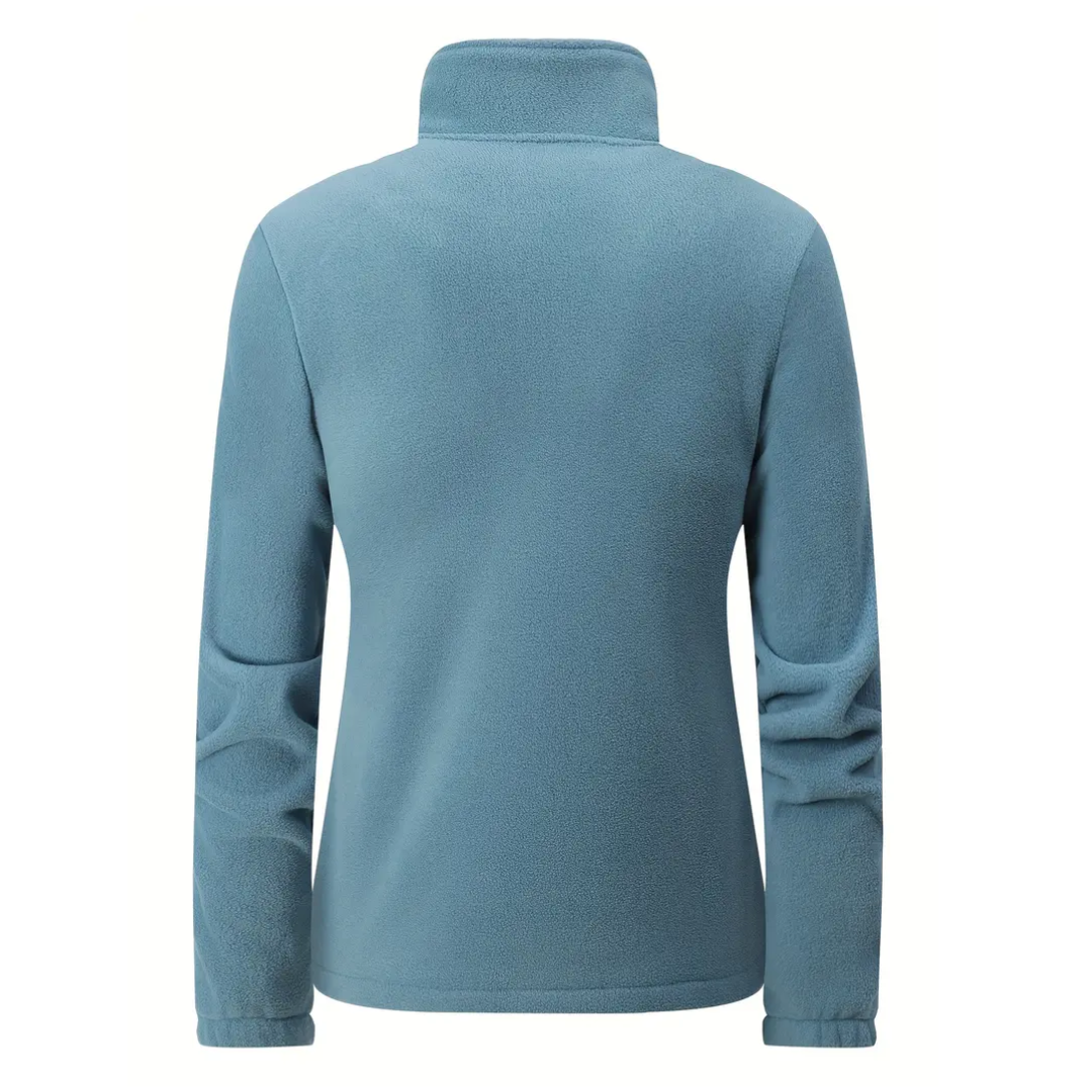 EB | Damen Outdoor Fleecejacke Warm Gefüttert mit Plüschigem Innenfutter