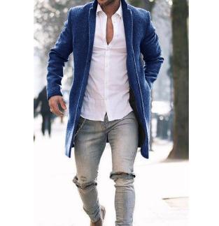 Herren edler wool-blazer mit schmalem Schnitt und stilvollen Details EB