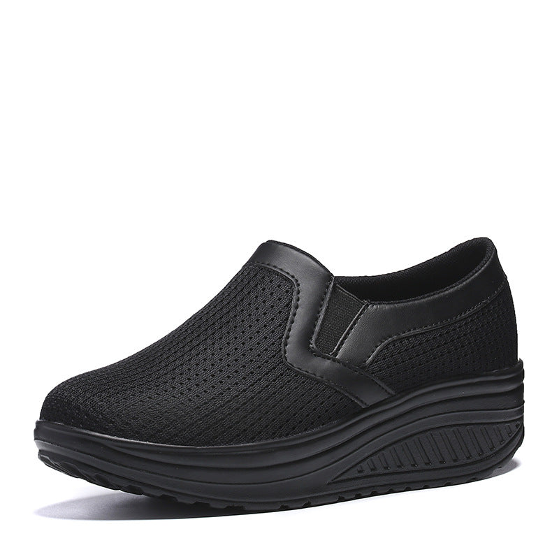 Damen nan komfortabler Schlupf-Sneaker aus luftiger Netzstruktur mit dämpfender Keilsohle EB