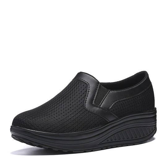 Damen nan komfortabler Schlupf-Sneaker aus luftiger Netzstruktur mit dämpfender Keilsohle EB