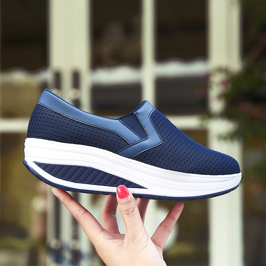 Damen nan komfortabler Schlupf-Sneaker aus luftiger Netzstruktur mit dämpfender Keilsohle EB
