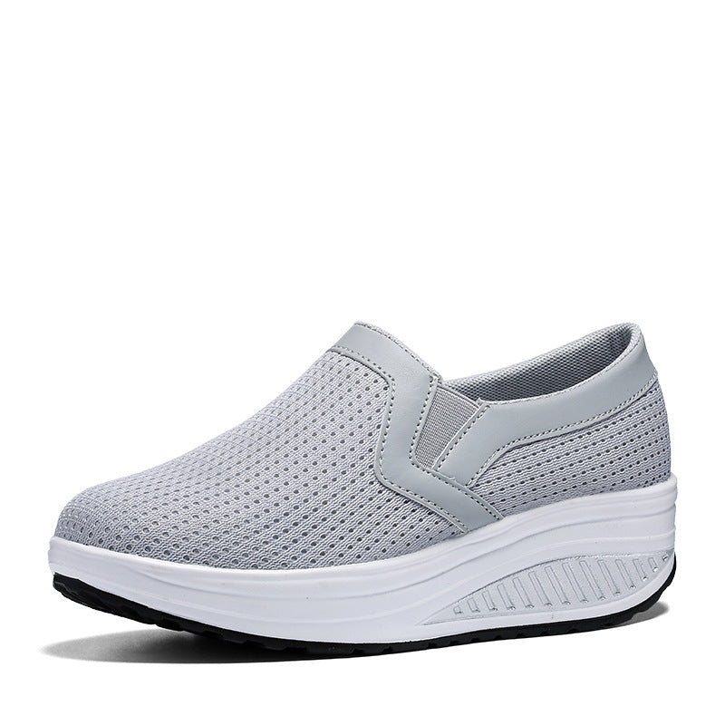 Damen nan komfortabler Schlupf-Sneaker aus luftiger Netzstruktur mit dämpfender Keilsohle EB