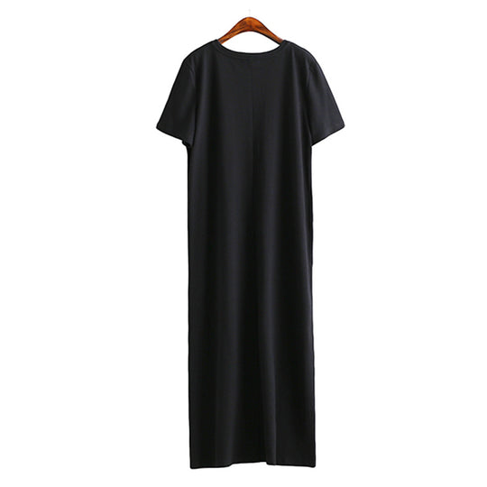 Damen Maxi-Kleid mit seitlichem Schlitz und geschmeidigem Schnitt EB