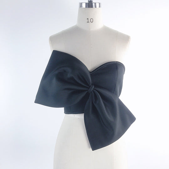 Damen Crop-Top mit voluminösem Schleifen-Design EB