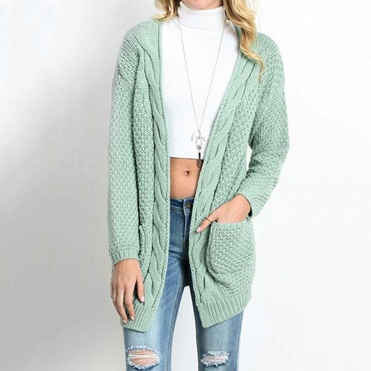 Damen Strickcardigan mit gemütlicher Oversized-Passform und Taschen EB