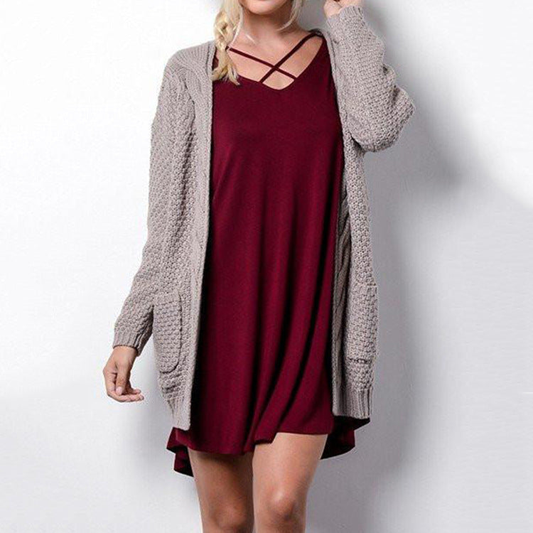 Damen Strickcardigan mit gemütlicher Oversized-Passform und Taschen EB