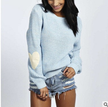 Damen Strickpullover mit Herz-Applikationen und lässiger Passform EB