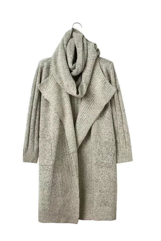 Damen Strickmantel mit oversized Schnitt und lässigen Taschen EB