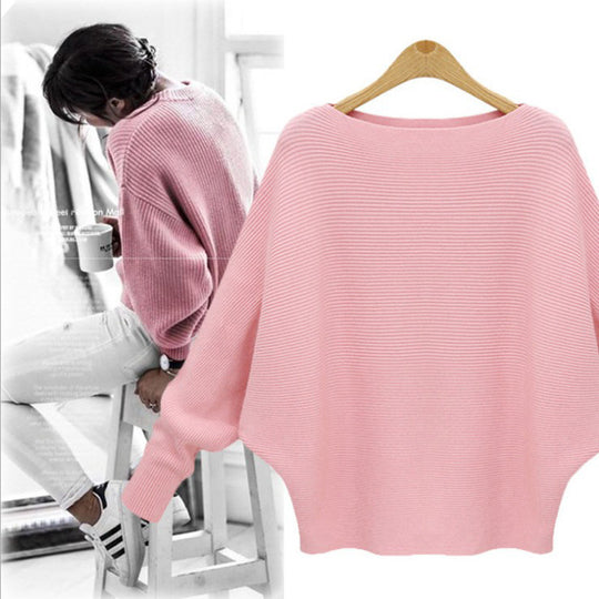 Damen Oversized Strickpullover mit off-shoulder Design und lässigem Schnitt EB