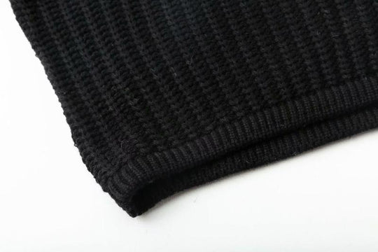 Damen trendiger Strickpullover mit ausgefallenen Fransenärmeln EB