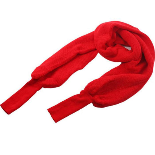Damen weich gestrickter Schal mit modischem Knoten-Design EB