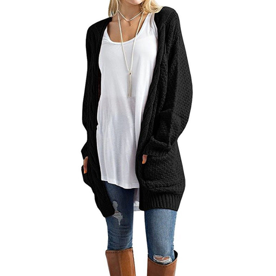 Damen Strickcardigan mit gemütlicher Oversized-Passform und Taschen EB