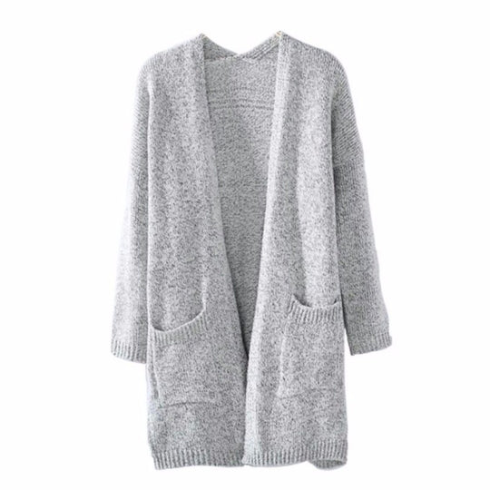 Damen Strickcardigan mit tiefen Taschen und lässigem Schnitt EB