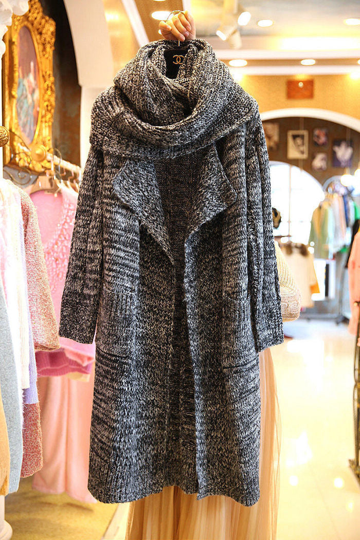 Damen Strickmantel mit oversized Schnitt und lässigen Taschen EB