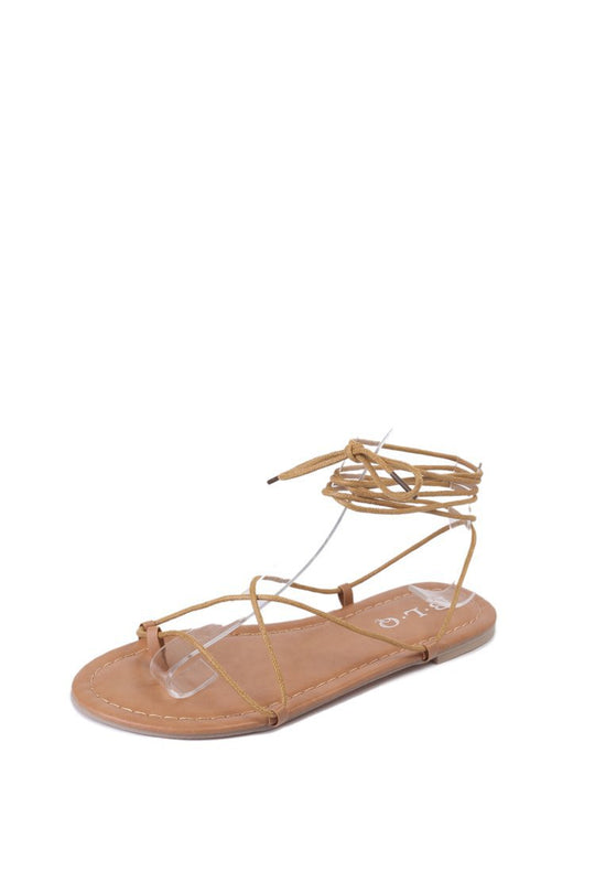 Damen Riemchen-Sandalen mit eleganter Schnürung und komfortablem Fußbett EB