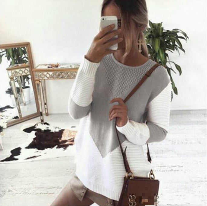 Damen Strickpullover mit strukturiertem Oberteil und modernem Schnitt EB