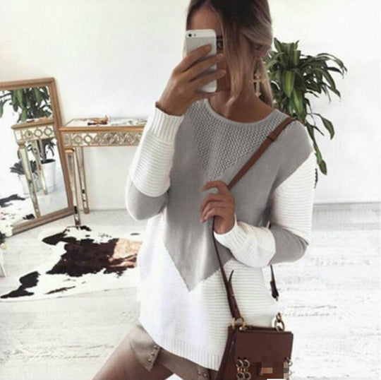 Damen Strickpullover mit strukturiertem Oberteil und modernem Schnitt EB