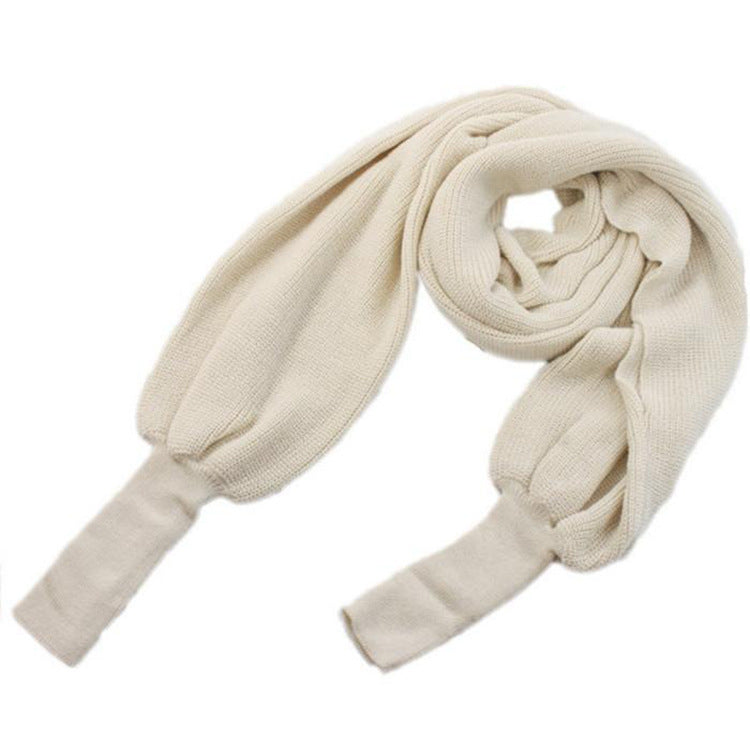 Damen weich gestrickter Schal mit modischem Knoten-Design EB