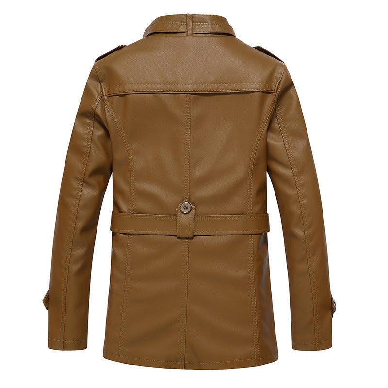 Herren Kunstlederjacke mit weichem Innenfutter EB