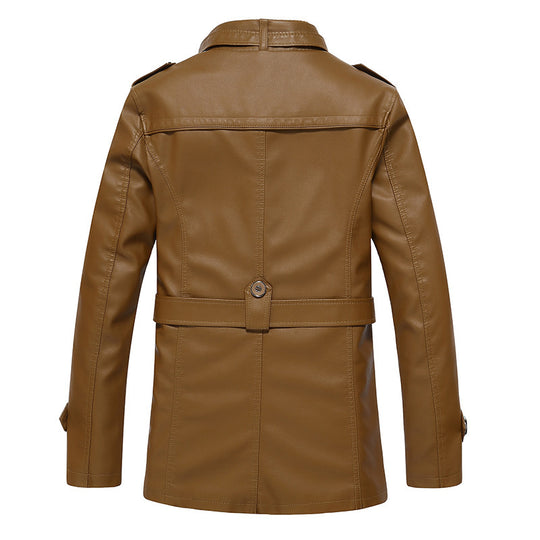 Herren Kunstlederjacke mit weichem Innenfutter EB
