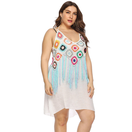 Damen Bohemian Chic Strandkleid EB