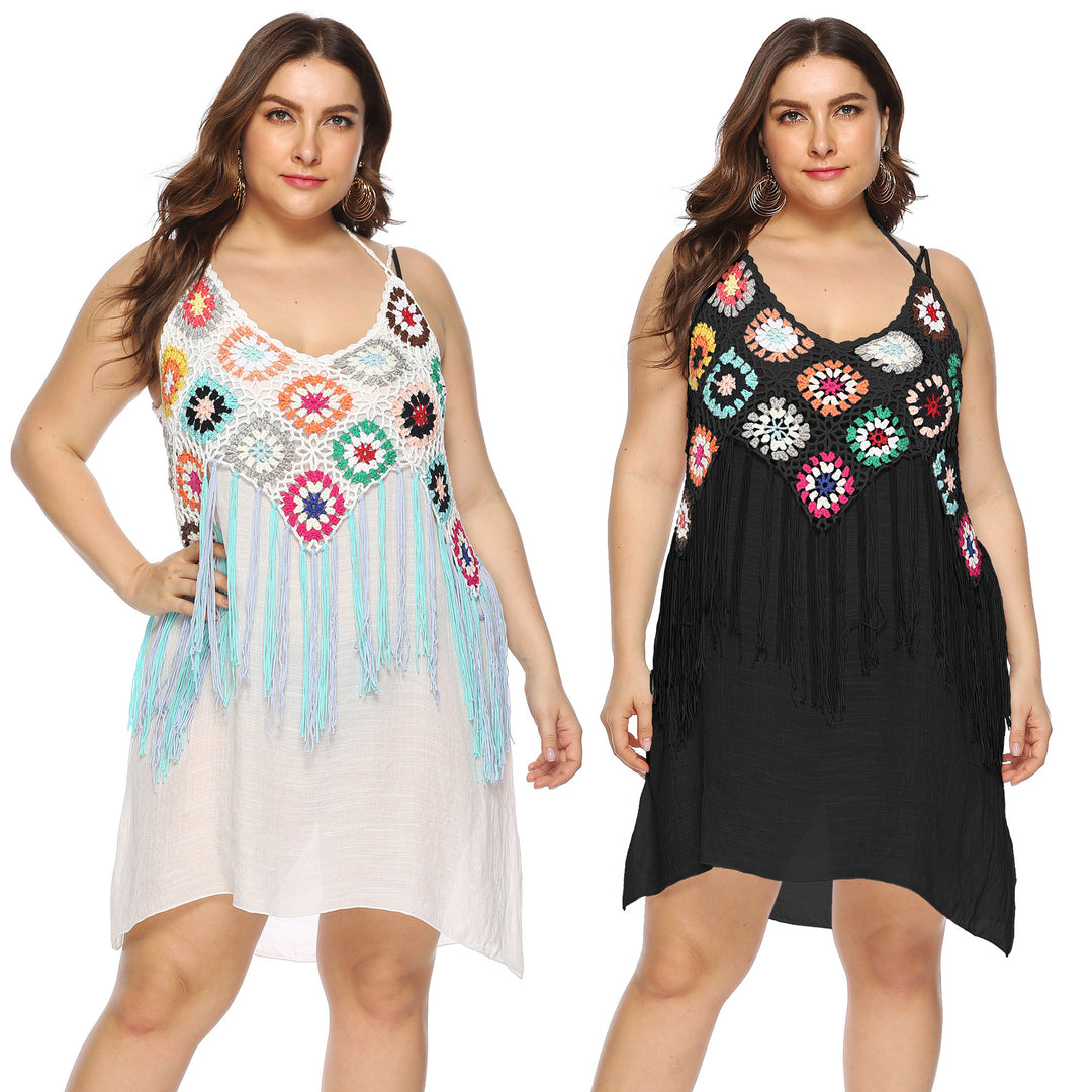 Damen Bohemian Chic Strandkleid EB