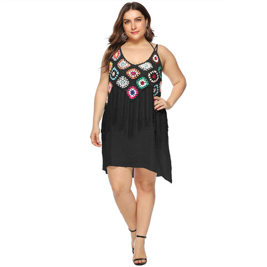 Damen Bohemian Chic Strandkleid EB
