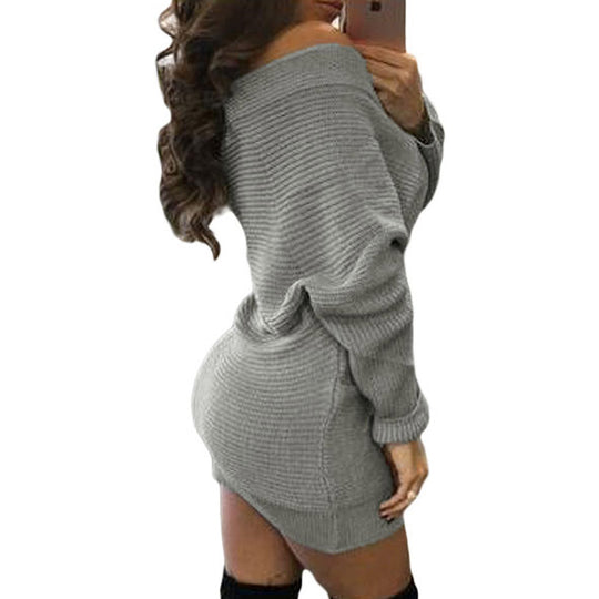 Damen Wickelkleid mit tiefem V-Ausschnitt und strukturiertem Stoff EB