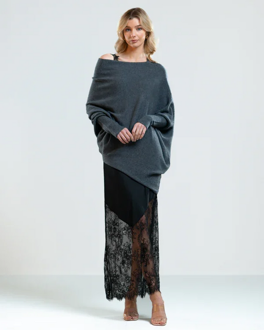 EB | Asymmetrisch Drapierter Pullover