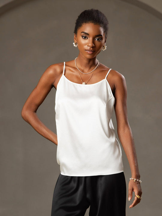 EB | Seide Entspannt Spaghettiträger Camisole Top