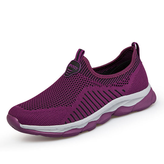 Damen Sportliche Slip-On Sneakers mit atmungsaktivem Obermaterial EB