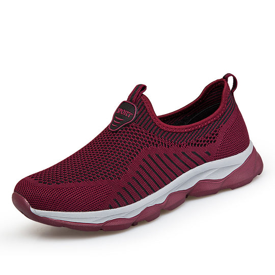 Damen Sportliche Slip-On Sneakers mit atmungsaktivem Obermaterial EB