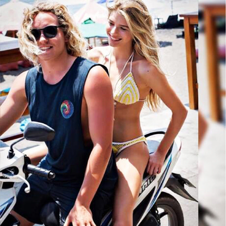 Damen Häkel-Bikini mit kontrastierendem Rand EB