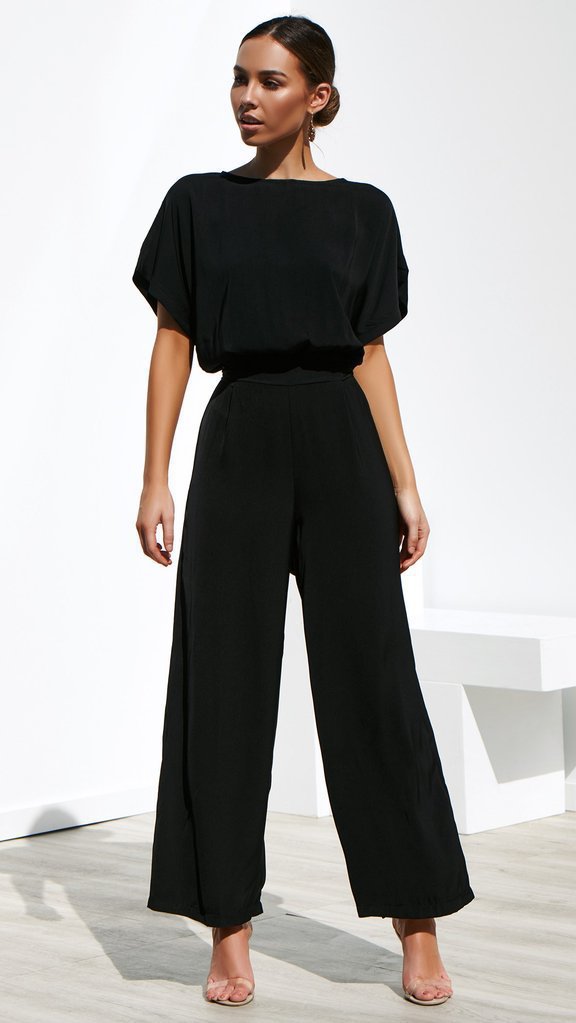 Damen Jumpsuit mit weitem Bein und elegantem Schnitt EB