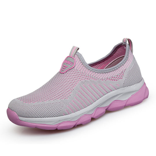 Damen Sportliche Slip-On Sneakers mit atmungsaktivem Obermaterial EB