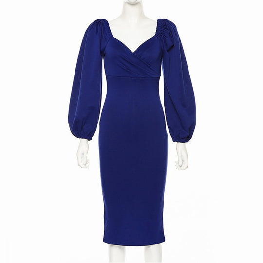 EB | Ein-Wort-Schulter rückenfreies schlankes Kleid