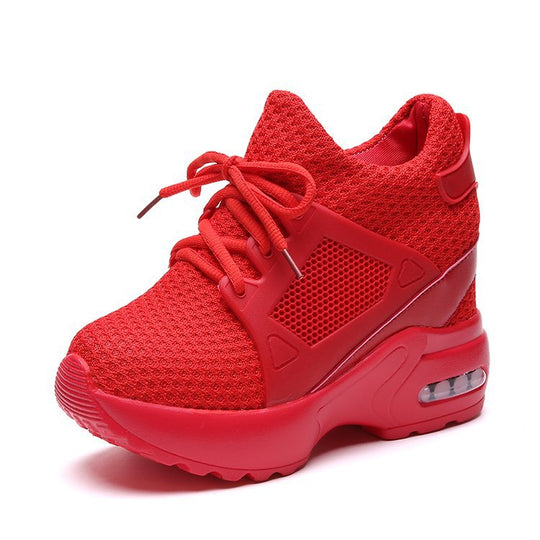Damen modische Sneakers mit atmungsaktiver Netz-Oberfläche und gepolsterter Sohle EB