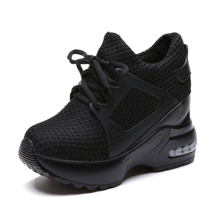 Damen modische Sneakers mit atmungsaktiver Netz-Oberfläche und gepolsterter Sohle EB