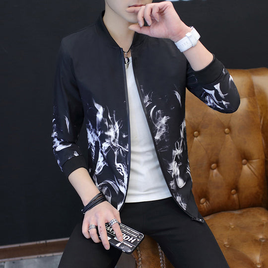 Herren Stylische Jacke mit kreativen grafischen Motiven EB