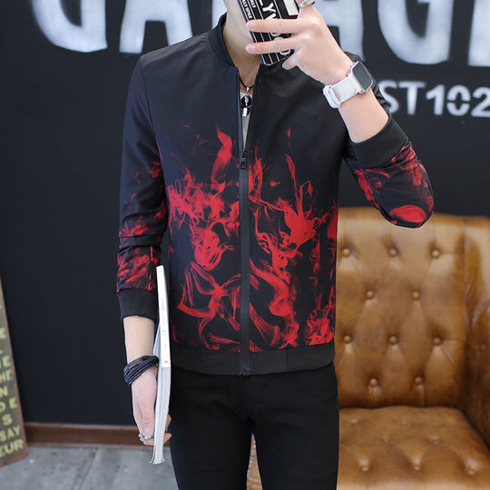 Herren Stylische Jacke mit kreativen grafischen Motiven EB