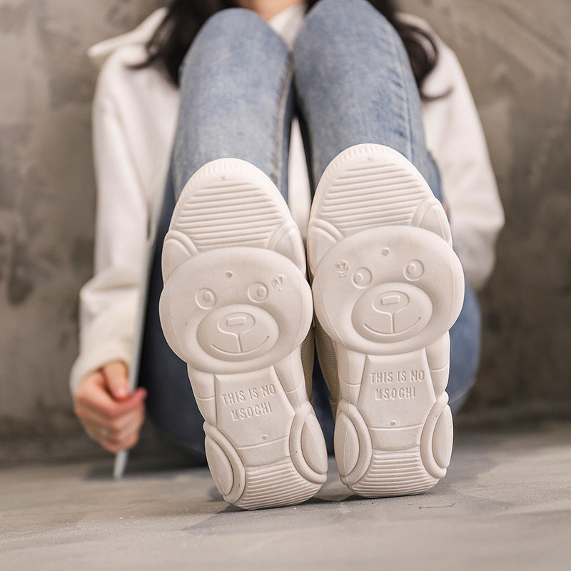 Damen lässige Sneakers mit atmungsaktiver Canvas-Oberfläche und dämpfendem Sohlenprofil EB