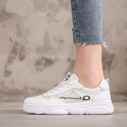 Damen lässige Sneakers mit atmungsaktiver Canvas-Oberfläche und dämpfendem Sohlenprofil EB