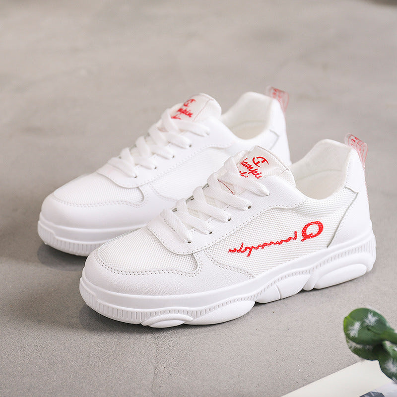 Damen lässige Sneakers mit atmungsaktiver Canvas-Oberfläche und dämpfendem Sohlenprofil EB