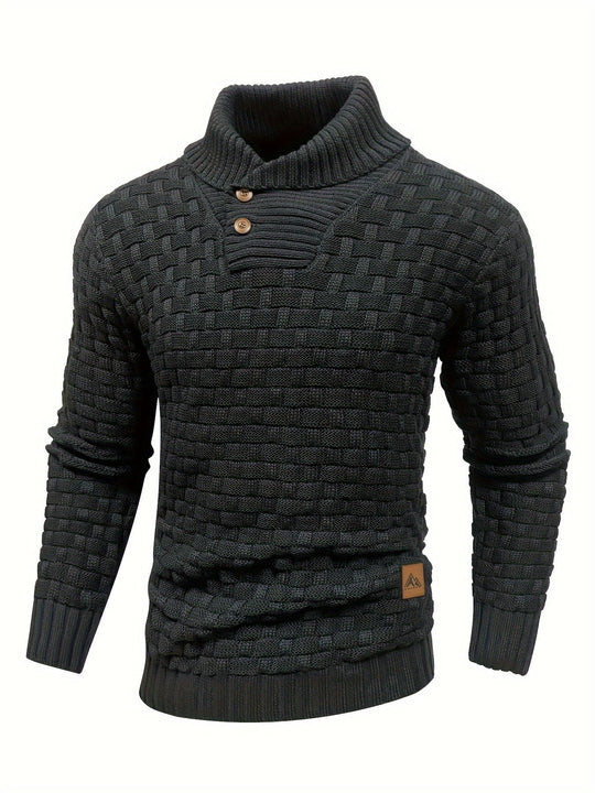 EB | Strickpullover mit Geflochtenem Muster Klassisch und Bequem Perfekt für Den Alltag