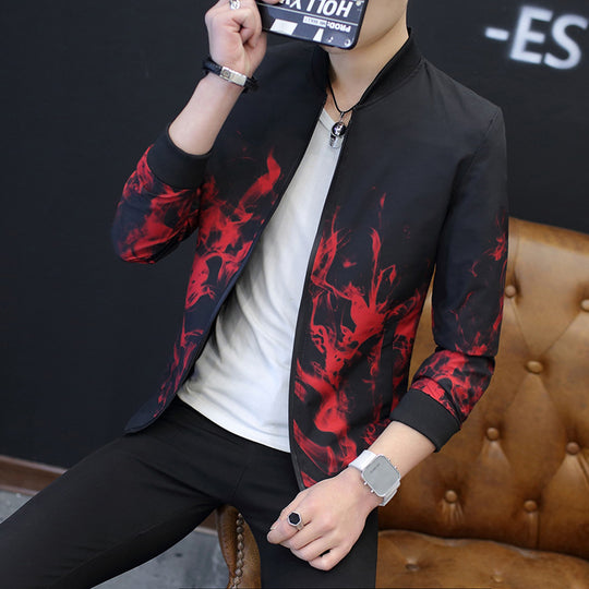 Herren Stylische Jacke mit kreativen grafischen Motiven EB