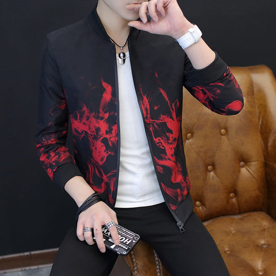 Herren Stylische Jacke mit kreativen grafischen Motiven EB