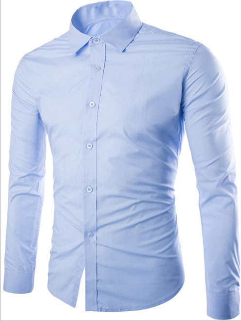 Herren nan tailliertes Business-Hemd mit Kentkragen, leichtem Stretch und schmaler Silhouette EB