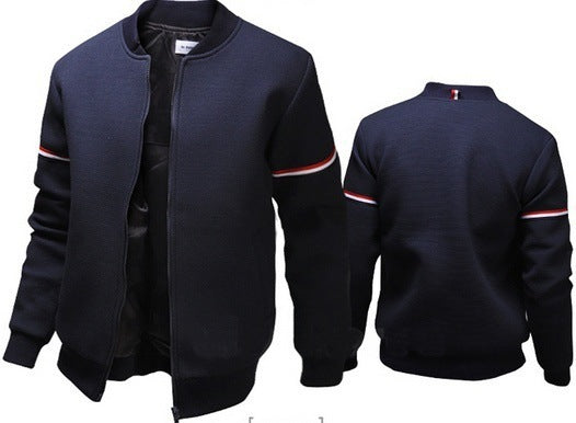 Herren Sportliche Kapuzenjacke mit kontrastierenden Streifen Heidi-Mode