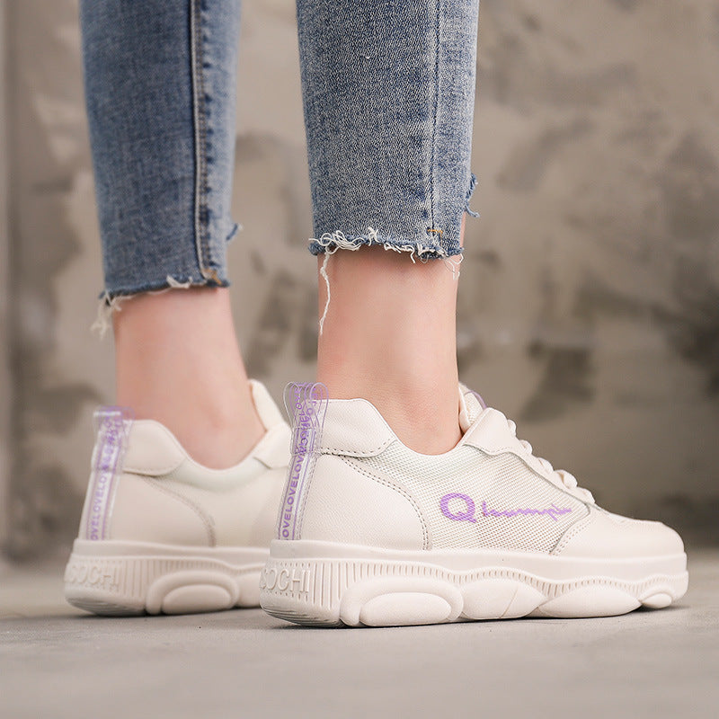Damen Sportliche Sneaker mit atmungsaktiver Mesh-Oberfläche und gepolsterter Dämpfung EB
