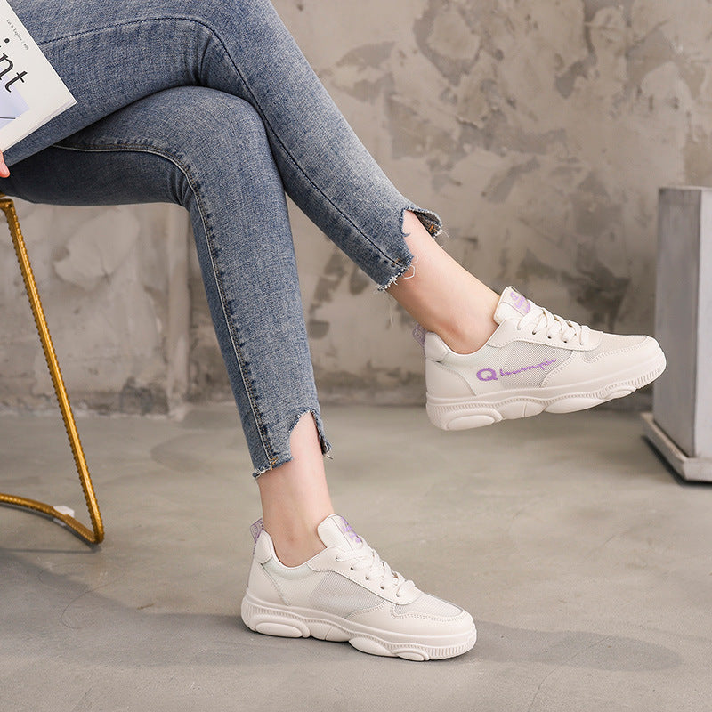 Damen Sportliche Sneaker mit atmungsaktiver Mesh-Oberfläche und gepolsterter Dämpfung EB